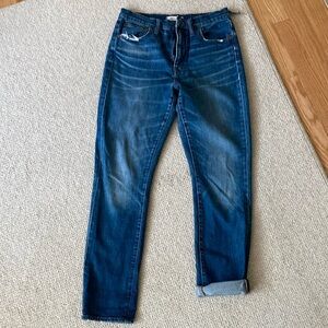 Madewell high rise slim boyfriend jeans